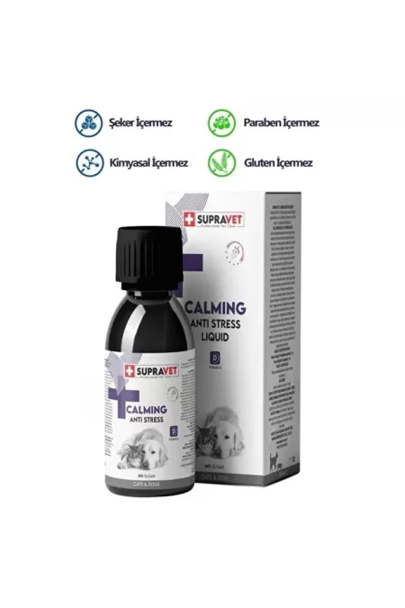 Supravet Anti Stress Kedi Ve Köpekler İçin Sıvı Sakinleştirici Damla 100ml