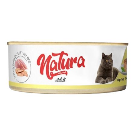 Natura Adult Tahılsız Ton Balık Ve Tavuk Filetolu Yetişkin Kedi Konservesi 70 Gr