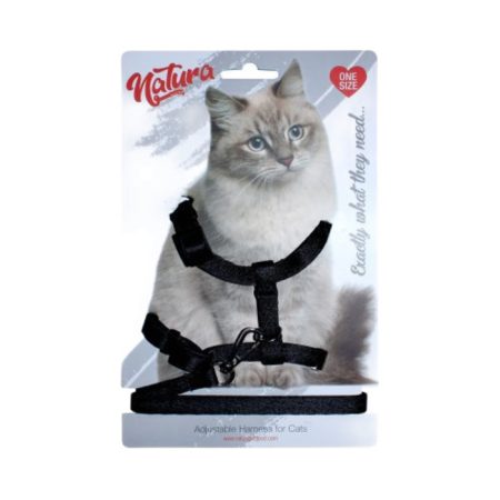 Natura Yetişkin Kedi Bel Tasması Siyah