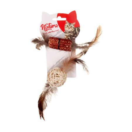 Tüylü Diş Kaşıma Ve Bambu Top Kedi Oyuncak Ptc-005