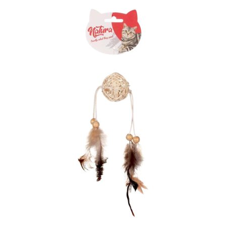 Uzun Tüylü Bambu Top Kedi Oyuncak 25 Cm Ptc-011